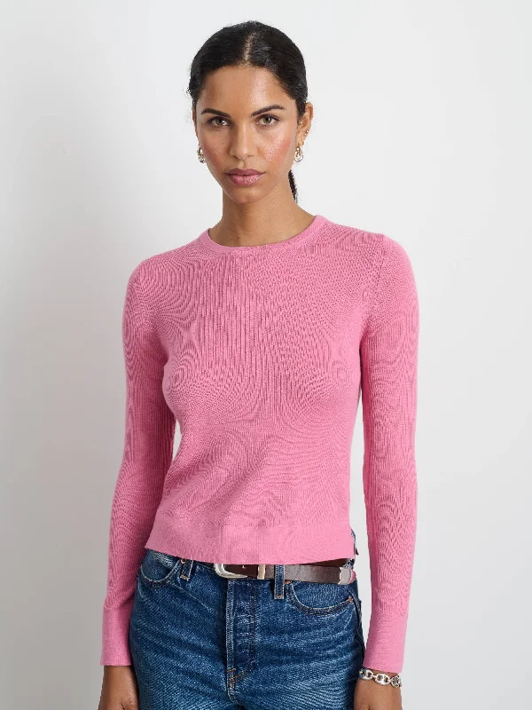 Ava Crewneck Sweater In Extra Fine Merino