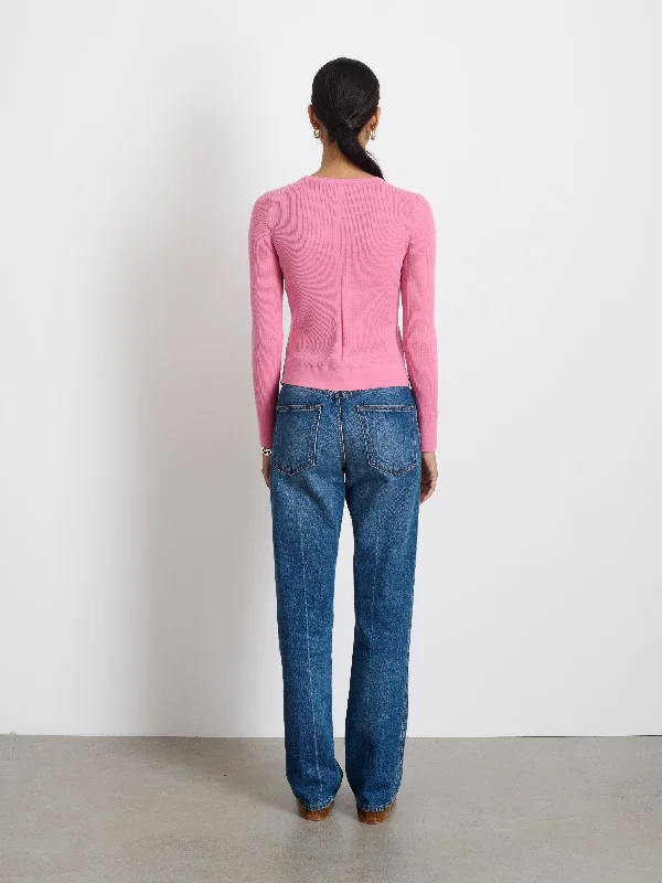 Ava Crewneck Sweater In Extra Fine Merino