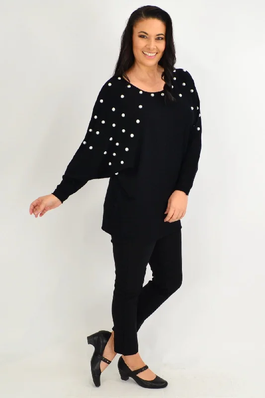 Black Girls Pearls Tunic Jumper