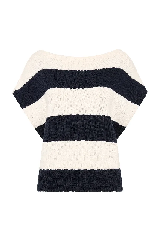 boatneck cap sleeve knit