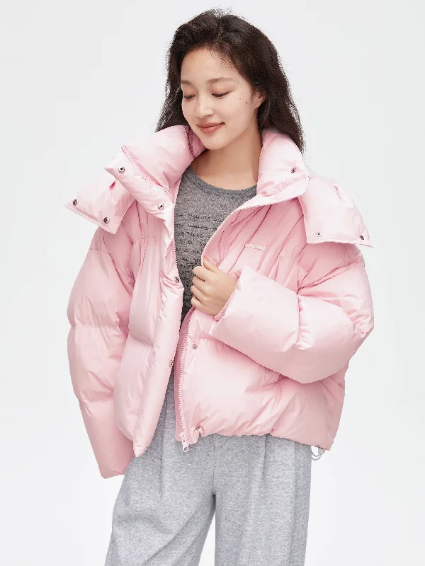 Cream Pink Silhouette Down Jacket