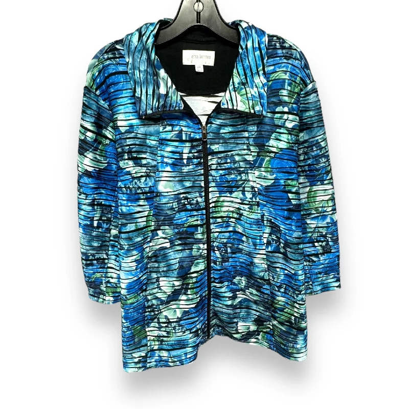 Jacket Other By Erin London In Blue & Green, Size: Xxl