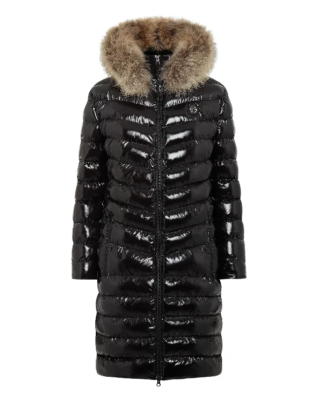 Nylon Long Down Jacket