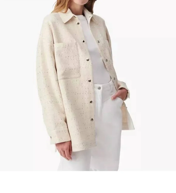 Quela Tweed Jacket In White