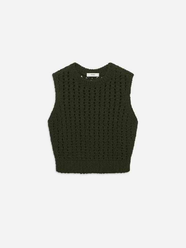 Tape Yarn Sweater Vest -- Military