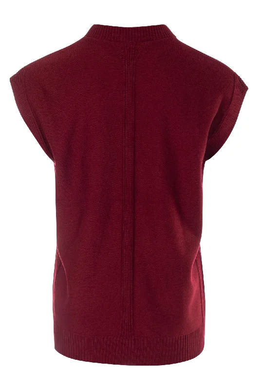 Touch of Wool sleeveless Tunic | RED | 6316ZZ