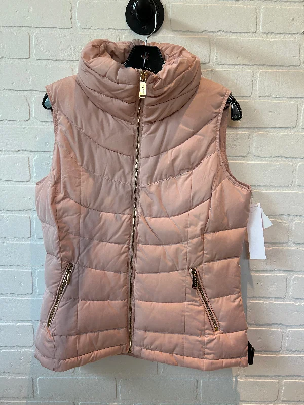 Vest Puffer & Quilted By Calvin Klein In Pink, Size: M